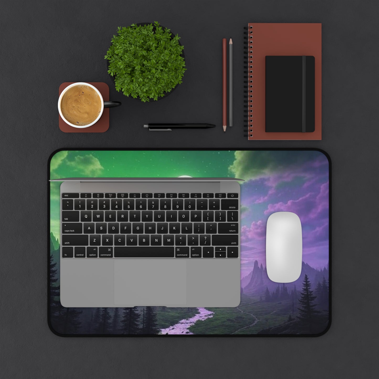 Enchanted Landscape Desk Mat | Dreamy Home Office Decor, Gamer Mouse Pad, Nature Lover Gift, Aesthetic Desk Accessories