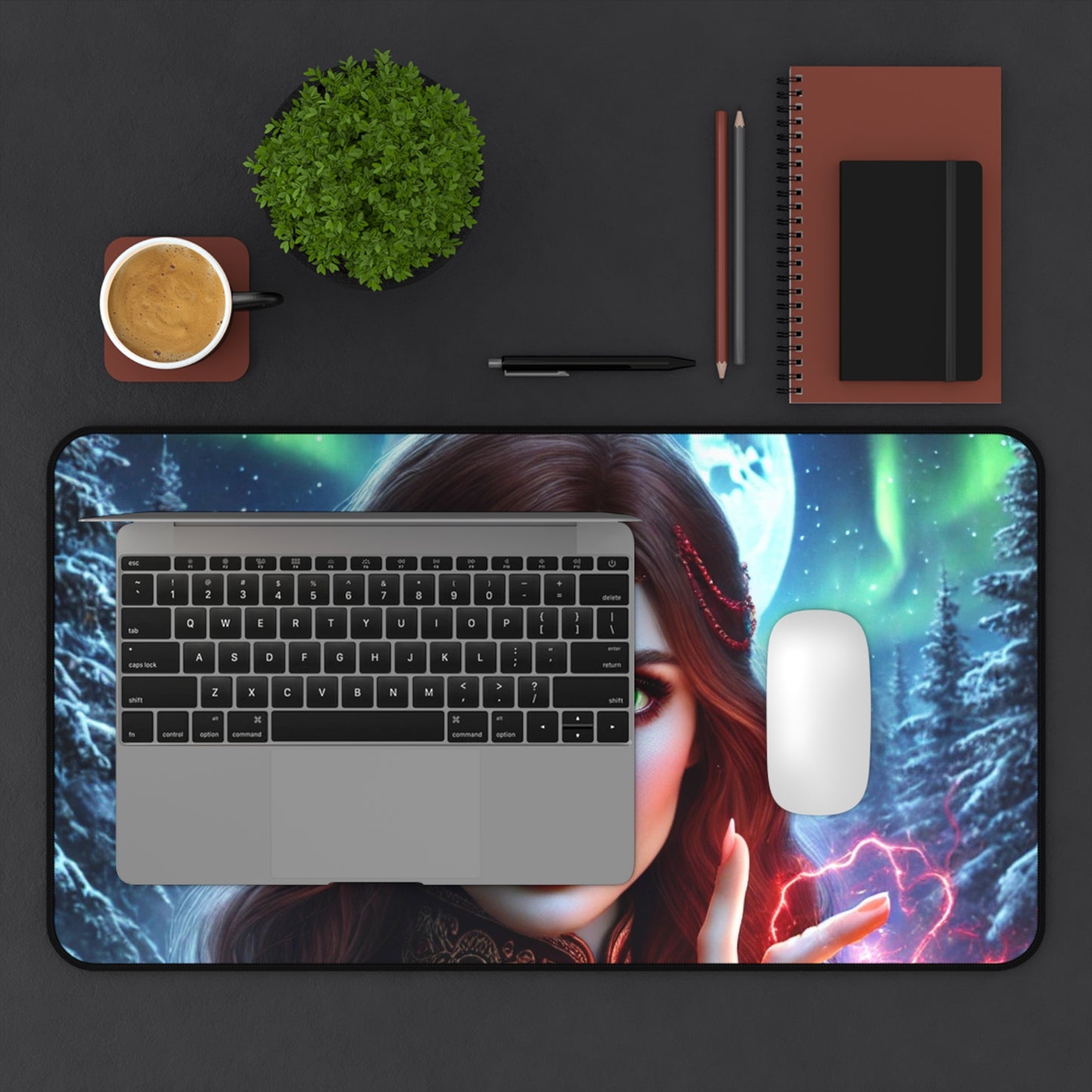 Fantasy Sorceress Desk Mat – Mystical Gaming & Office Pad for Fantasy Lovers