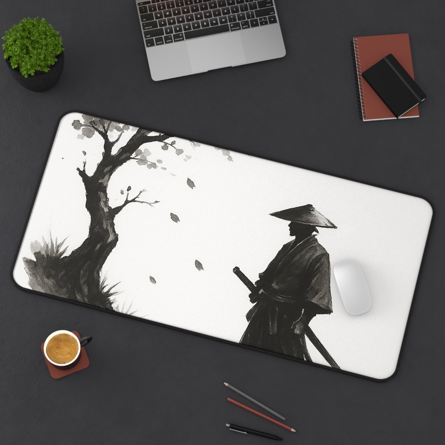 Zen-Inspired Desk Mat | Minimalist Office Decor, Meditation Gift, Work Desk Accessory, Japanese Art, Calm Workspace
