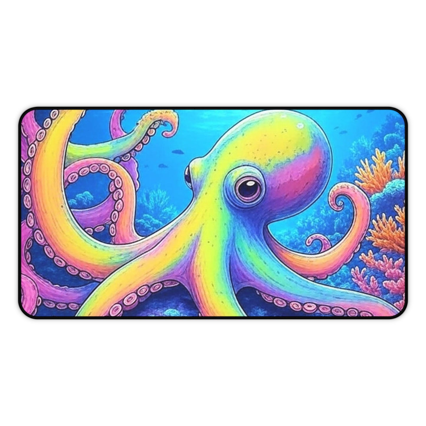 Desk Mat - Colorful Octopus - Nautical Office Decor