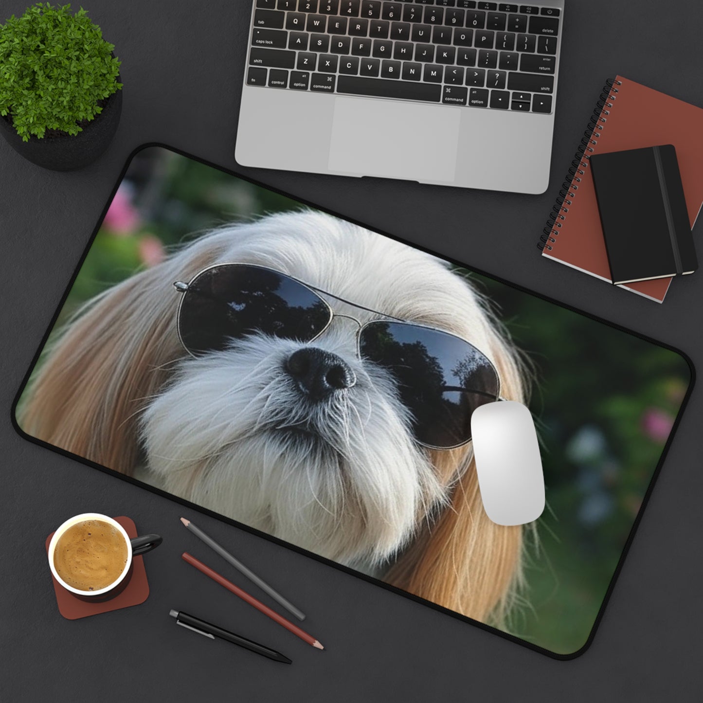 Funny Dog Desk Mat with Sunglasses - Perfect for Pet Lovers & Home Offices