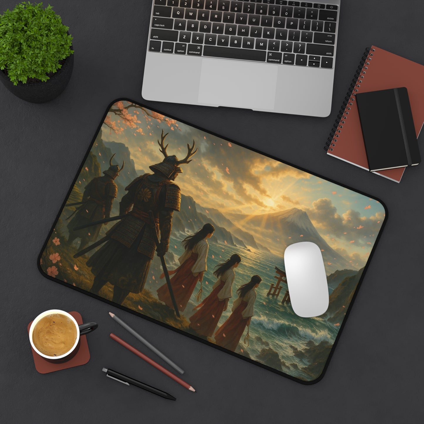 Desk Mat - Samurai Landscape Japan-Inspired Table Protector