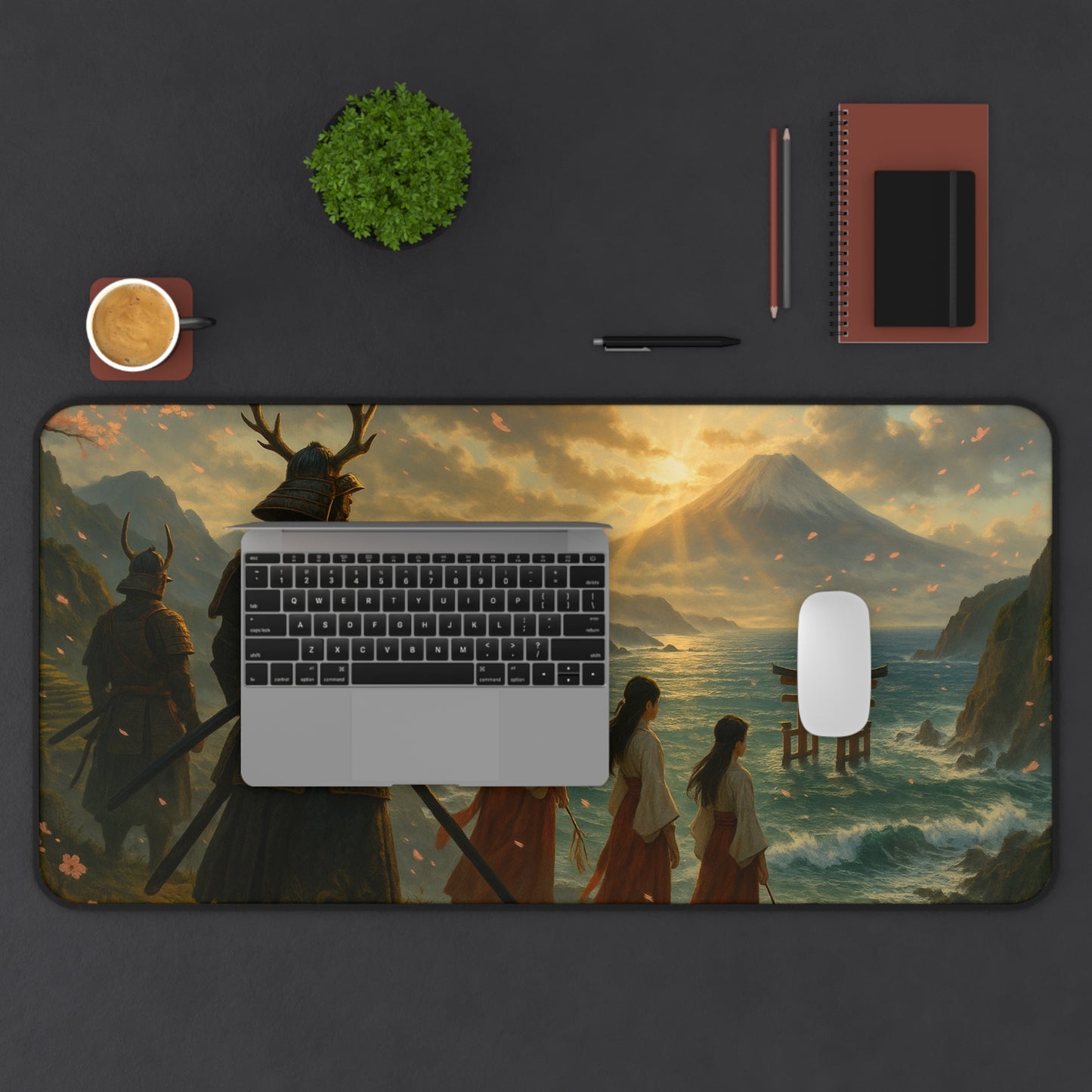 Desk Mat - Samurai Landscape Japan-Inspired Table Protector