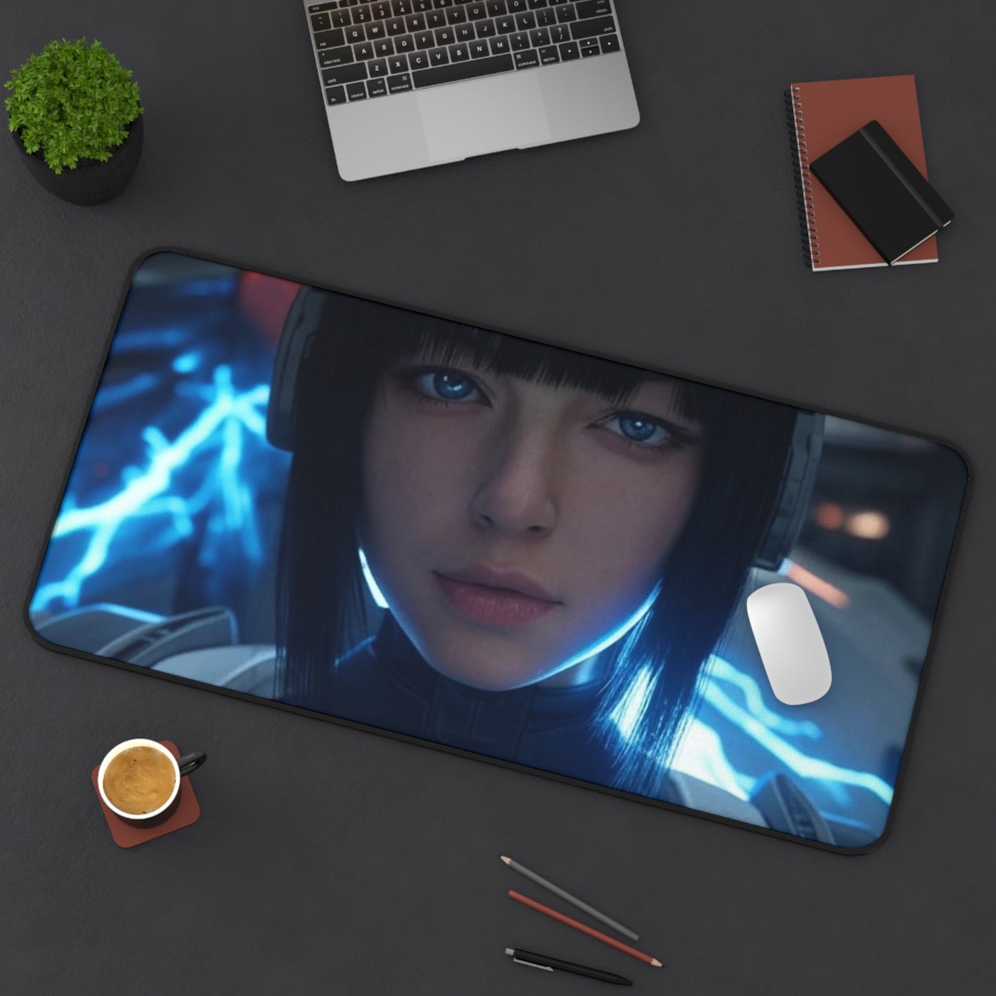 Aeloria Mecha Pilot Desk Mat - Vibrant Anime Gaming Pad in 3 Sizes