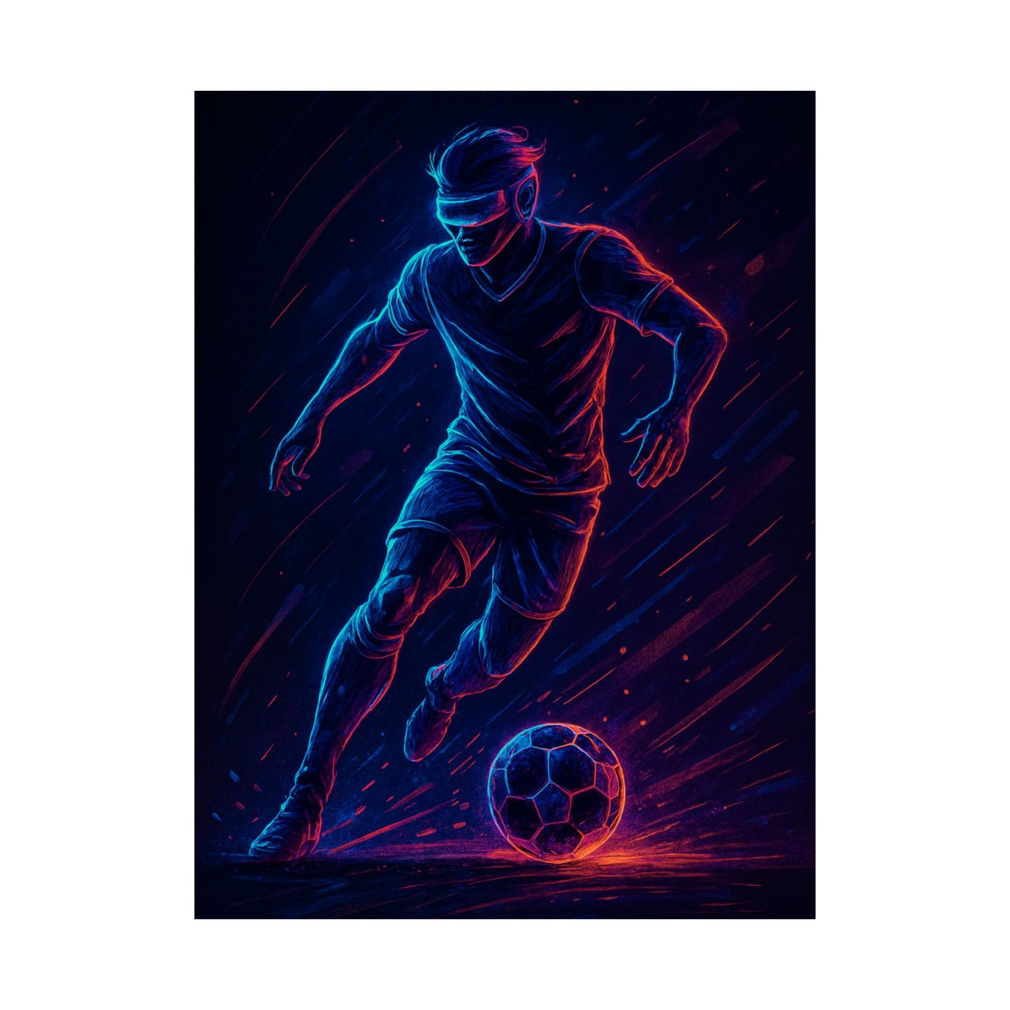 Futuristic Soccer Warrior Poster – Gamer Edition