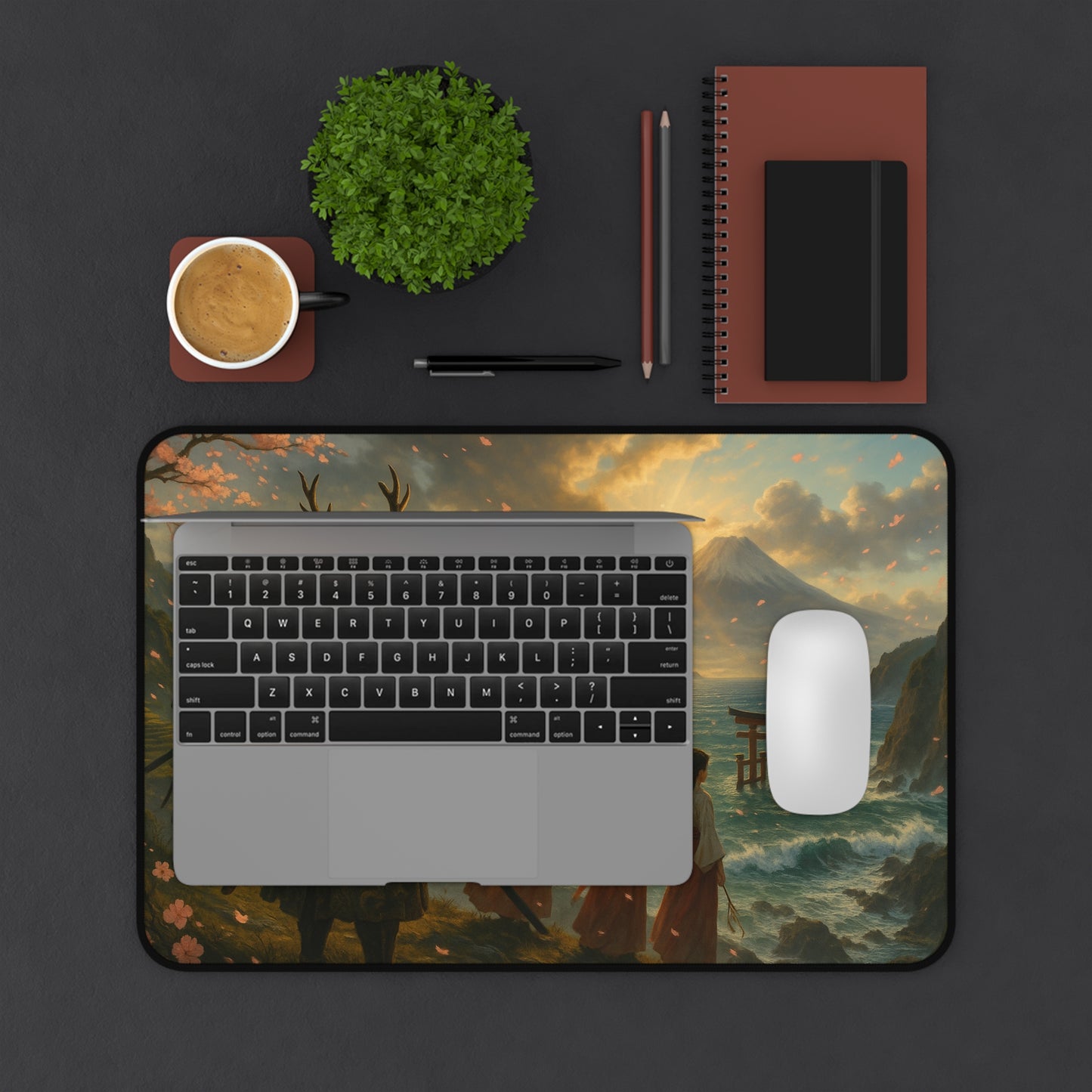 Desk Mat - Samurai Landscape Japan-Inspired Table Protector