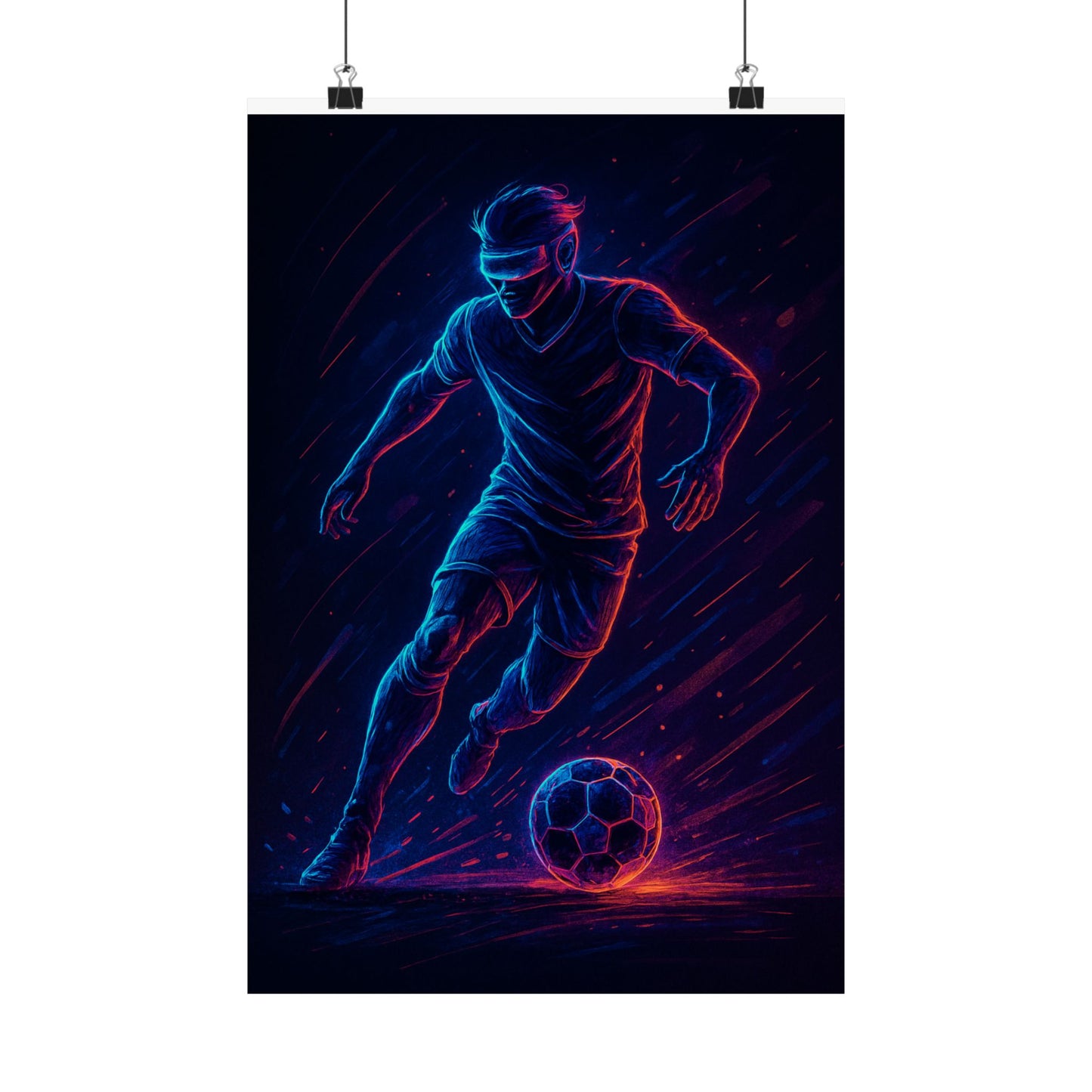 Futuristic Soccer Warrior Poster – Gamer Edition