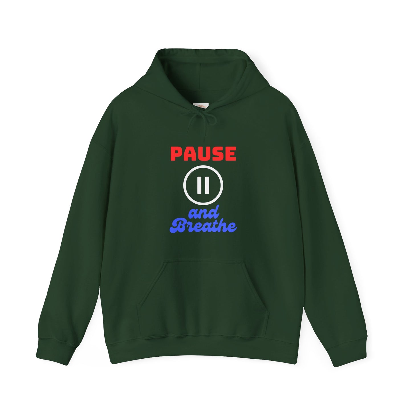 Unisex Heavy Blend™ Hooded Sweatshirt - 'Pause and Breathe' Motivational Hoodie for Relaxation