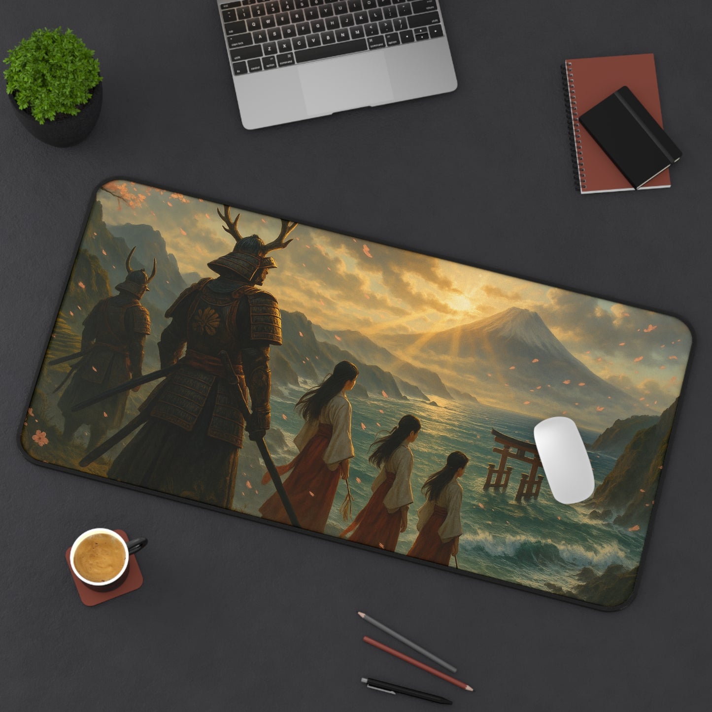 Desk Mat - Samurai Landscape Japan-Inspired Table Protector