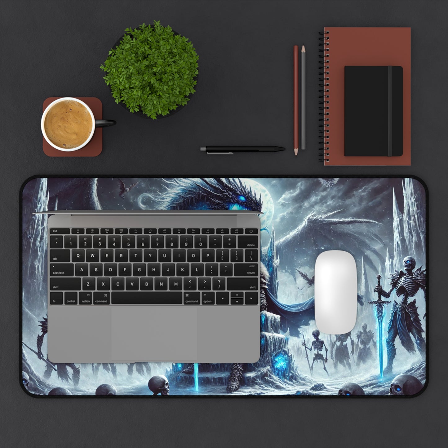 Epic Fantasy Desk Mat Dragon & Warrior Edition