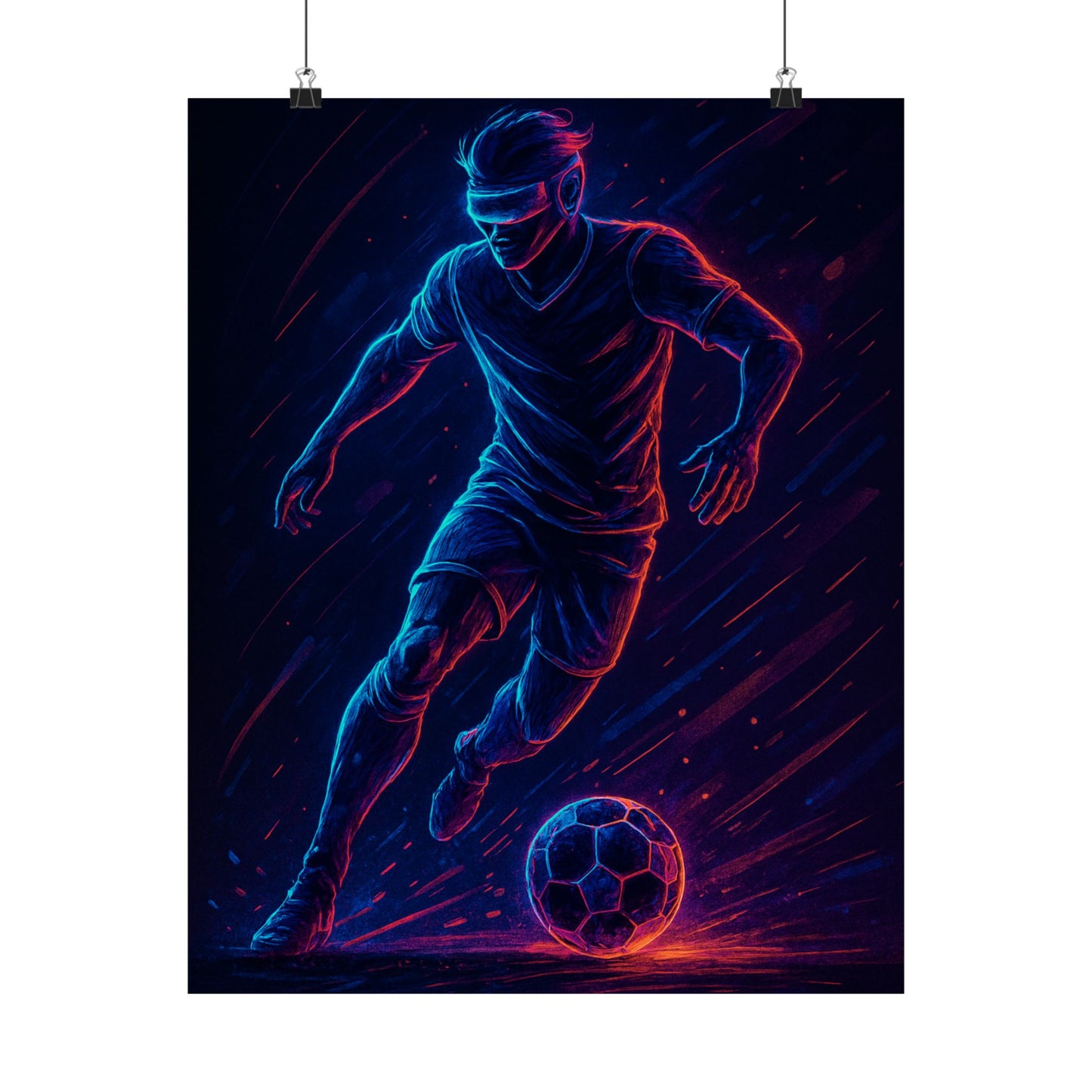 Futuristic Soccer Warrior Poster – Gamer Edition