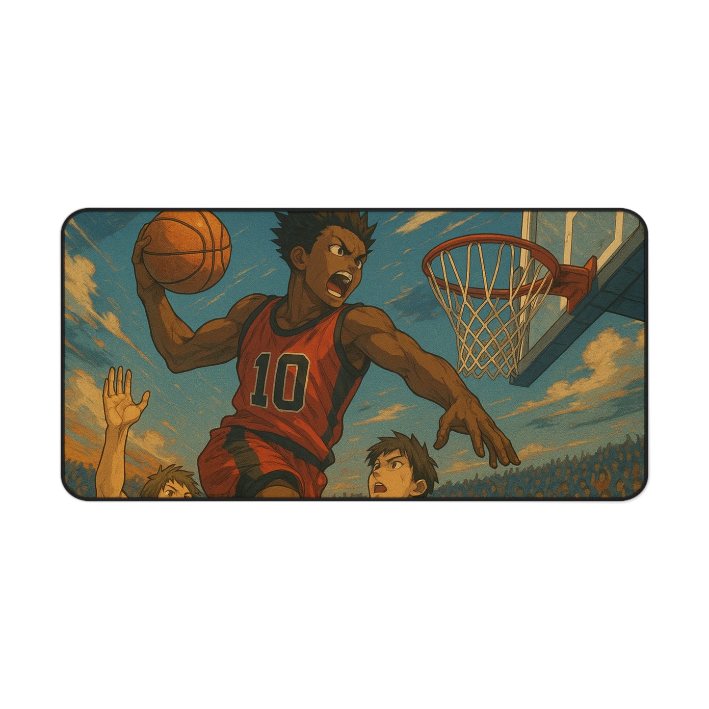Basketball-Themed Desk Mat, Perfect for Sports Fans, Gamers & Students, Gift for Coaches, Back to School, Office Decor