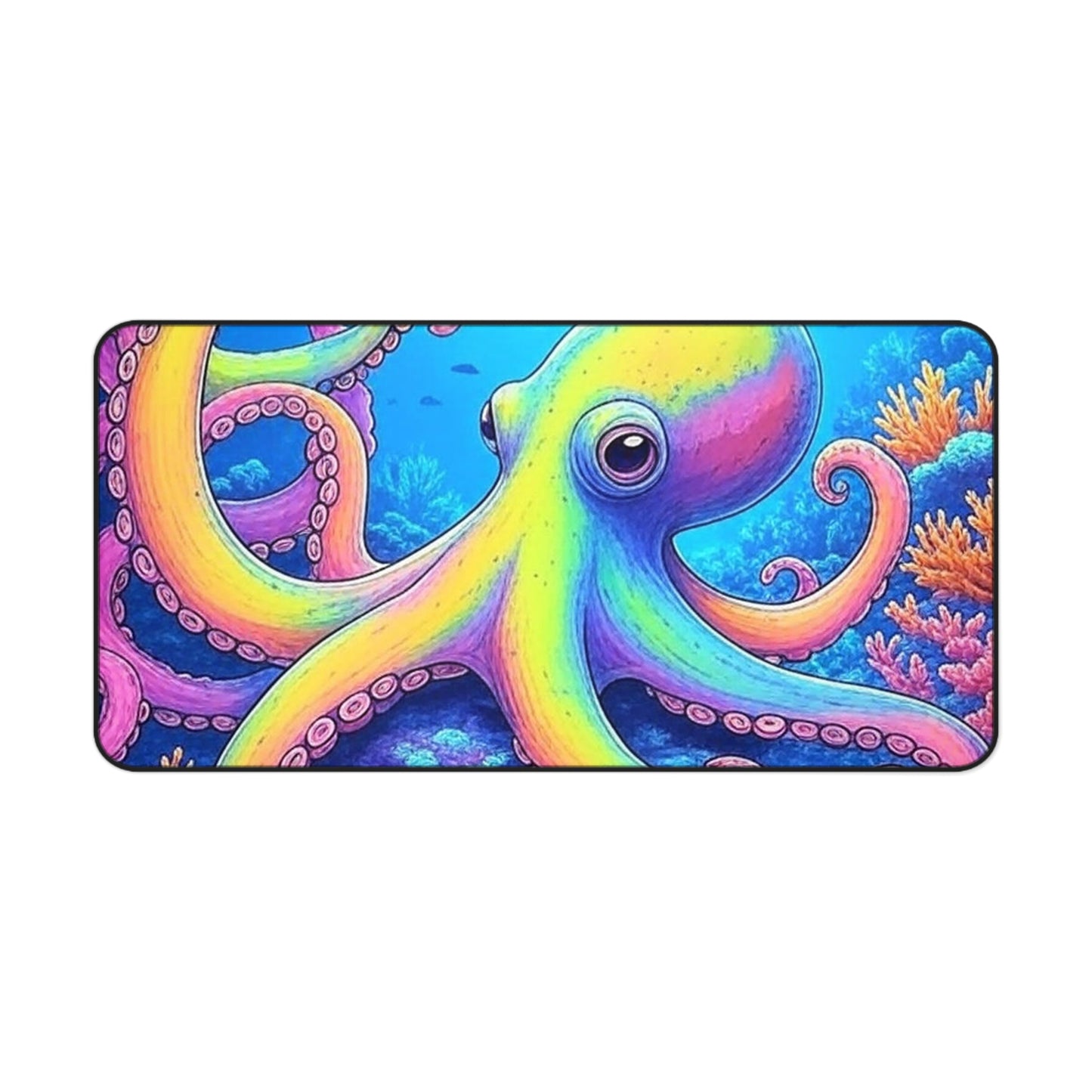 Desk Mat - Colorful Octopus - Nautical Office Decor