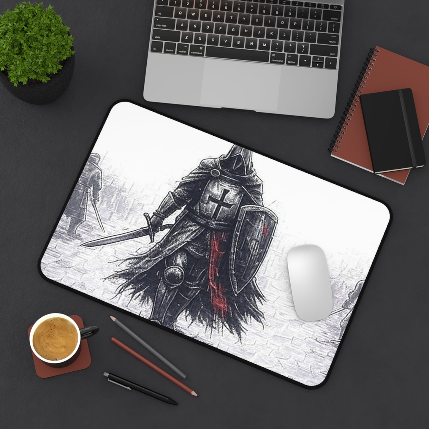 Knight's Adventure Desk Mat - Gaming & Office Decor