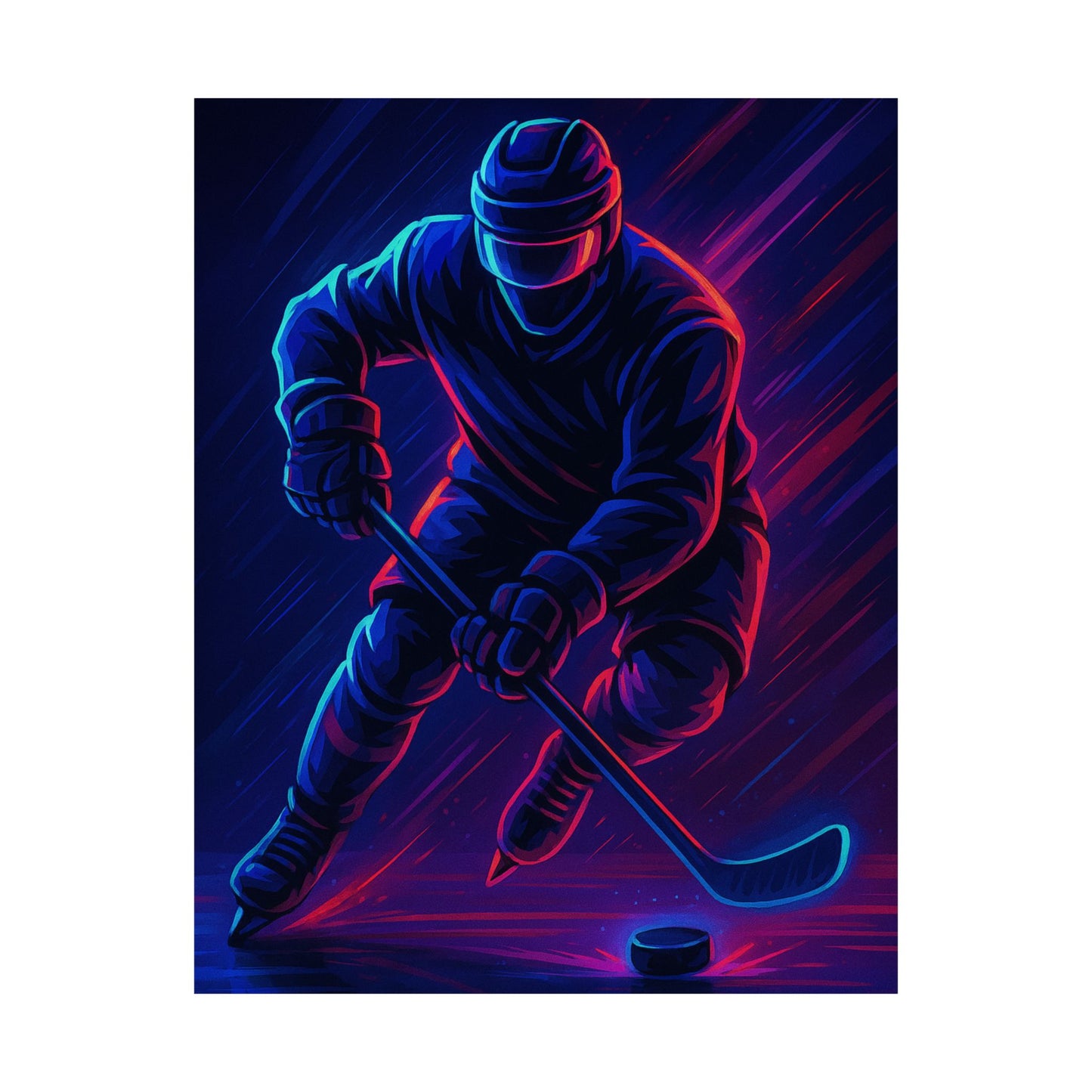 Hockey Gamer Poster – Game On, Glitched Out