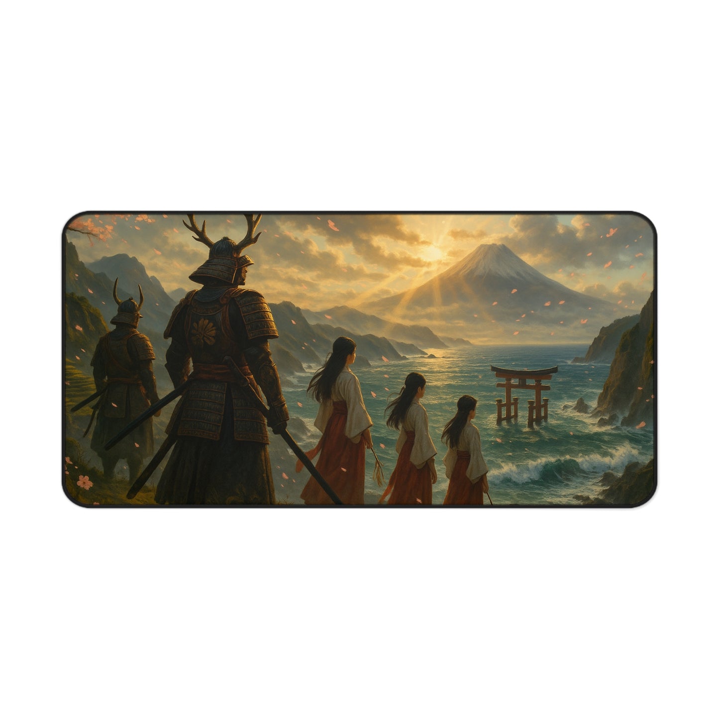 Desk Mat - Samurai Landscape Japan-Inspired Table Protector