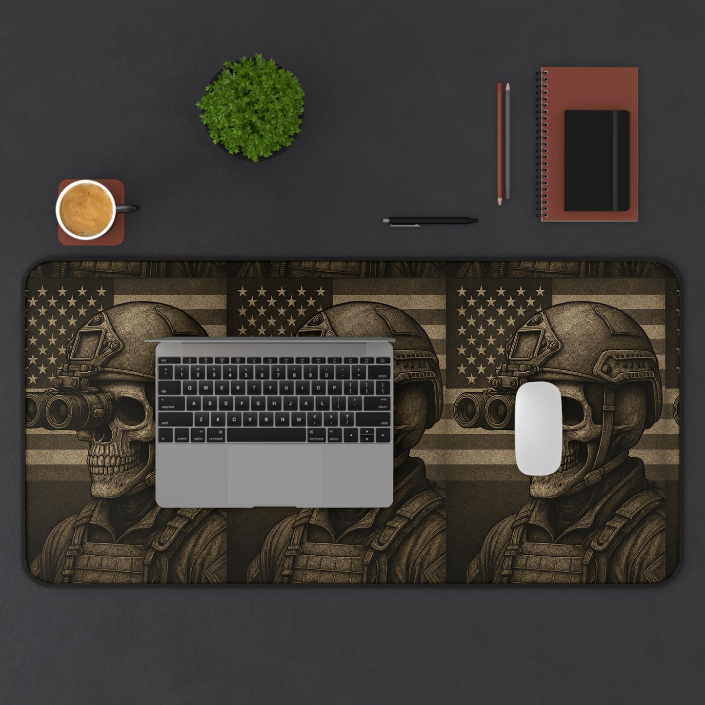 Silent Sentinel – Tactical Skull Desk Mat