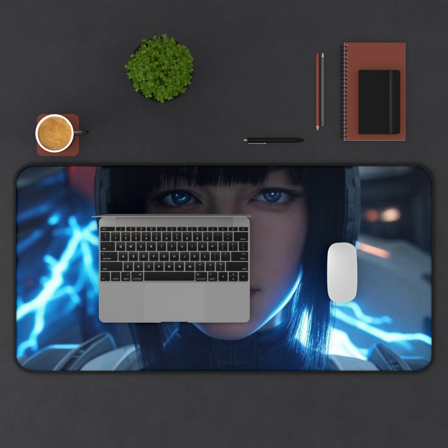 Aeloria Mecha Pilot Desk Mat - Vibrant Anime Gaming Pad in 3 Sizes