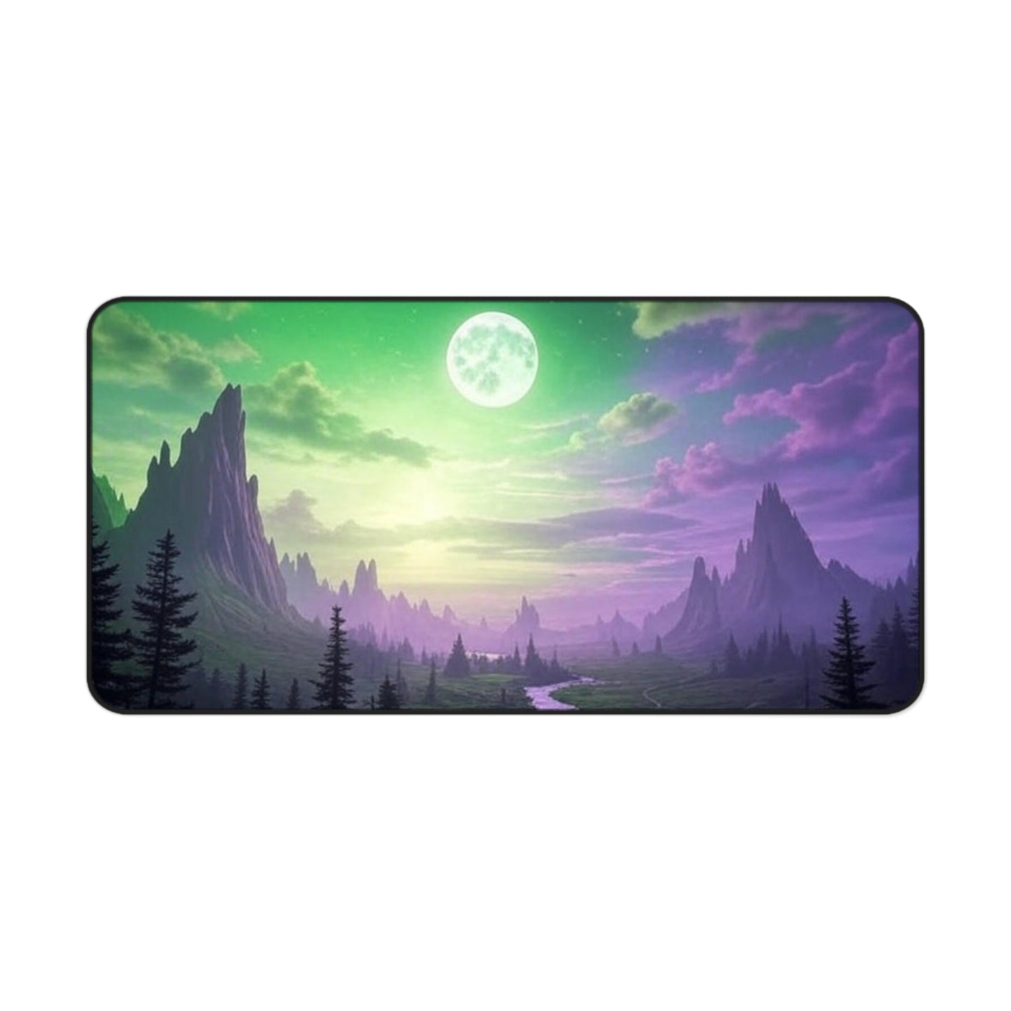 Enchanted Landscape Desk Mat | Dreamy Home Office Decor, Gamer Mouse Pad, Nature Lover Gift, Aesthetic Desk Accessories