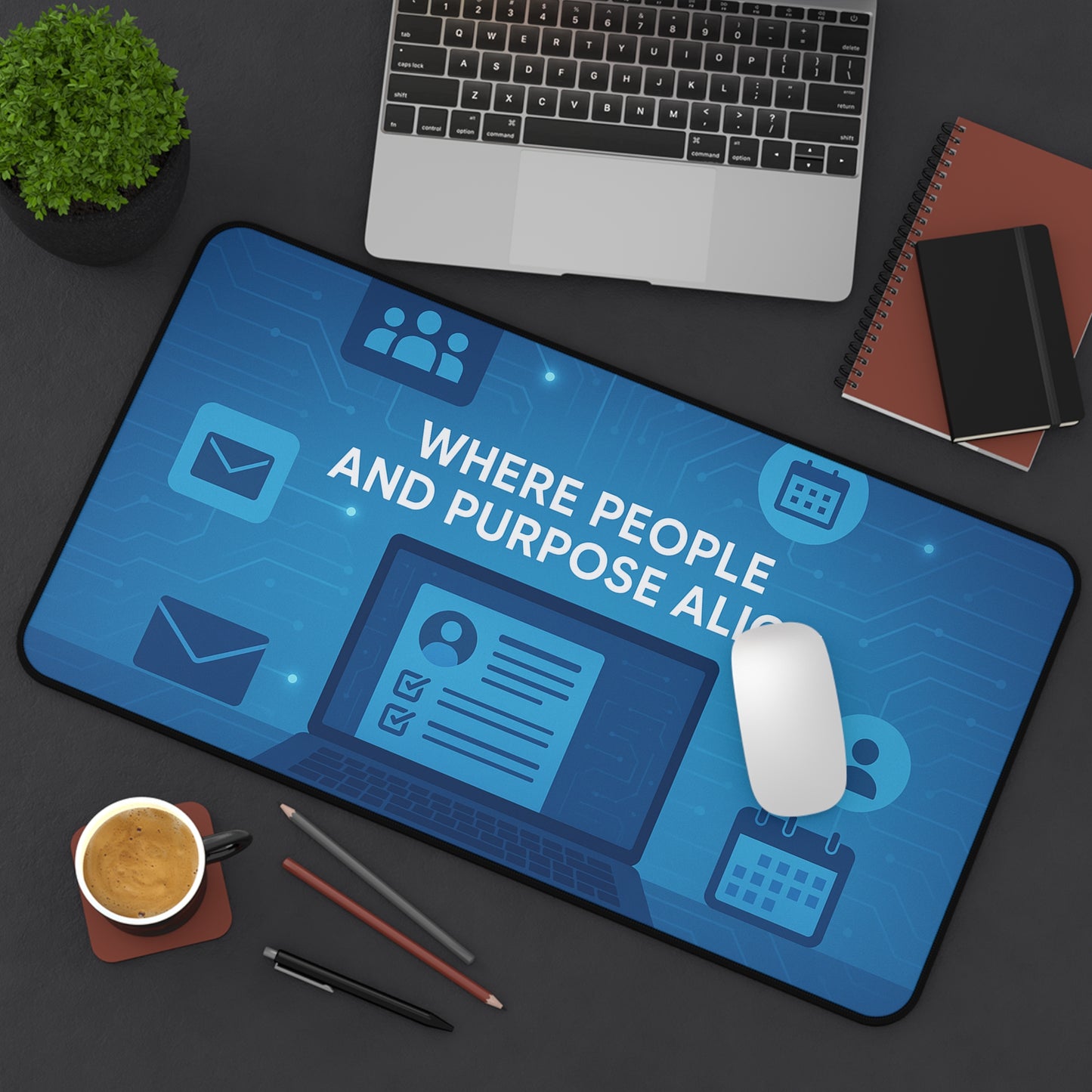 Inspirational Desk Mat, Office Decor, Motivational Desk Accessory, Work From Home Gift, Productivity Boost
