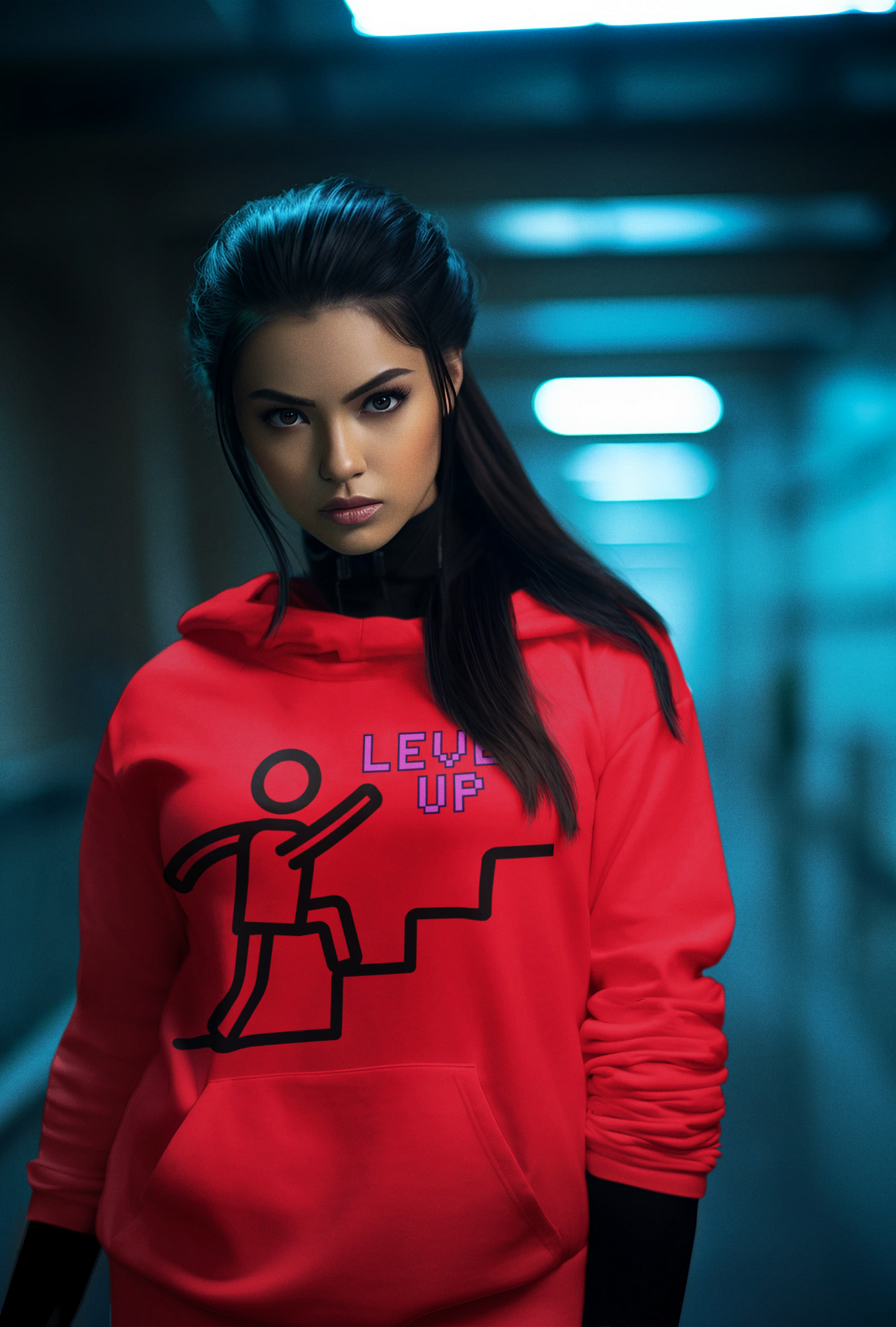 Hooded Sweatshirt - Level Up Design