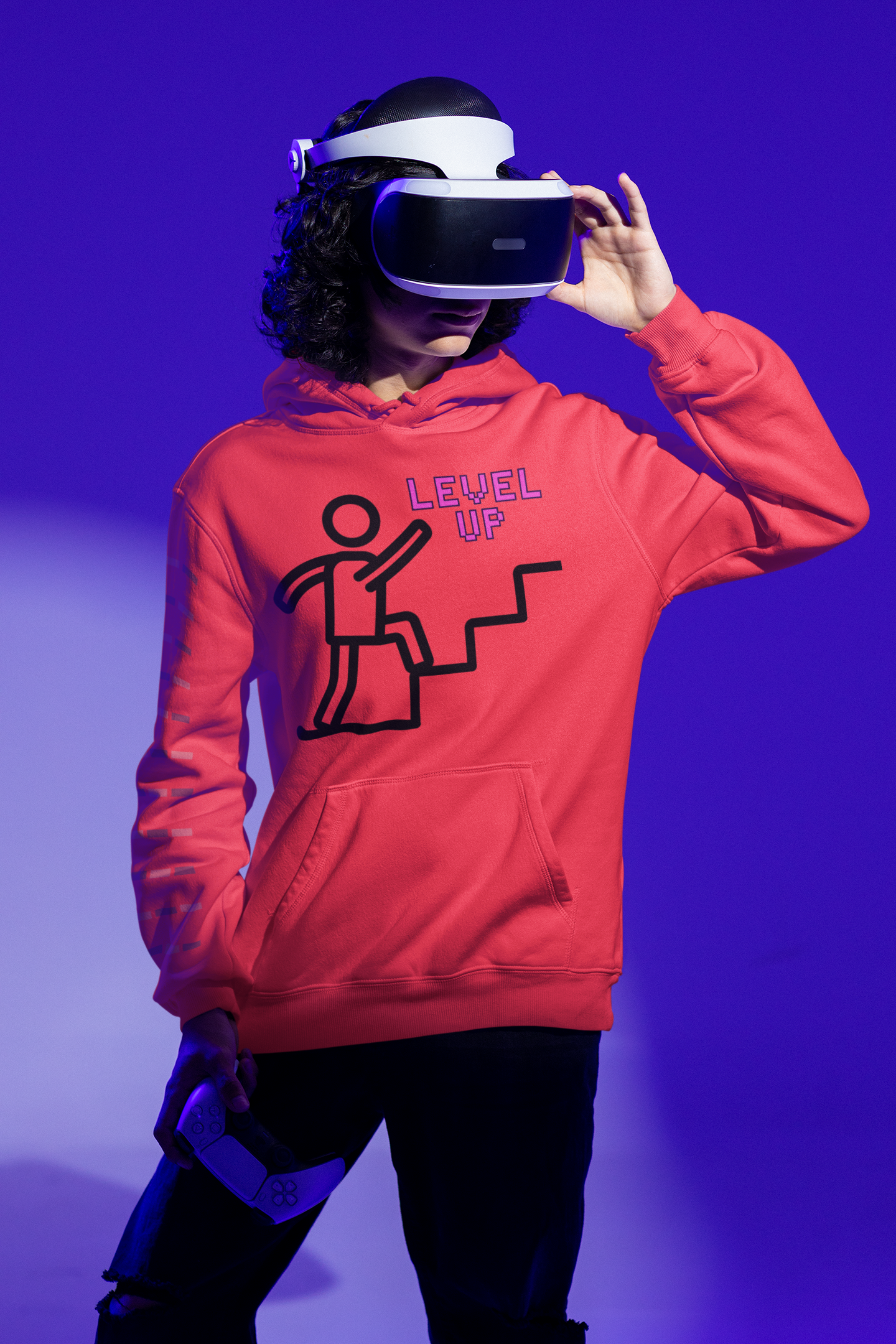 Hooded Sweatshirt - Level Up Design