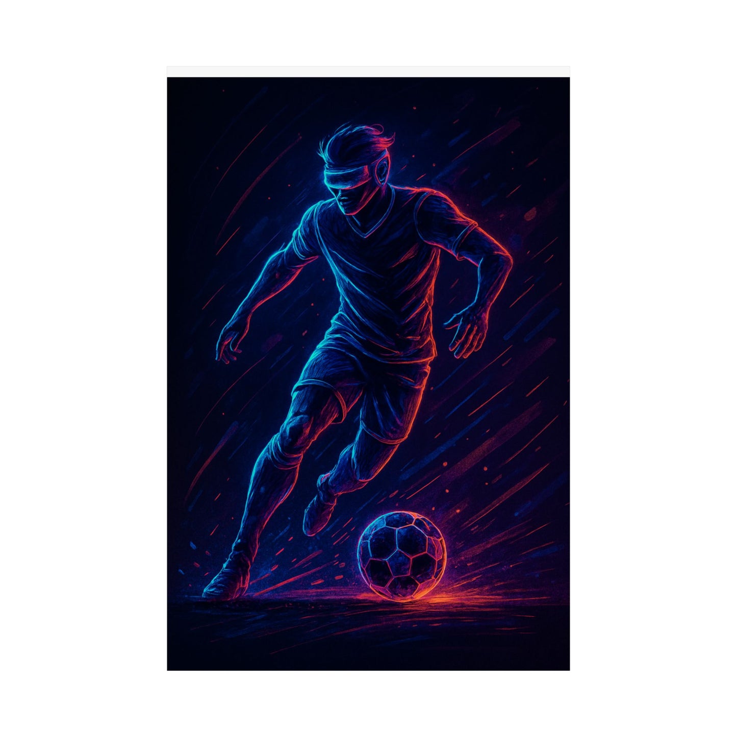 Futuristic Soccer Warrior Poster – Gamer Edition