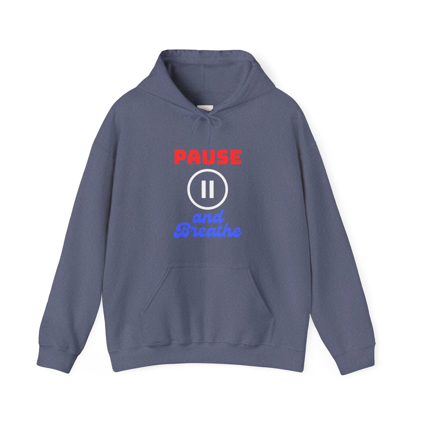 Unisex Heavy Blend™ Hooded Sweatshirt - 'Pause and Breathe' Motivational Hoodie for Relaxation