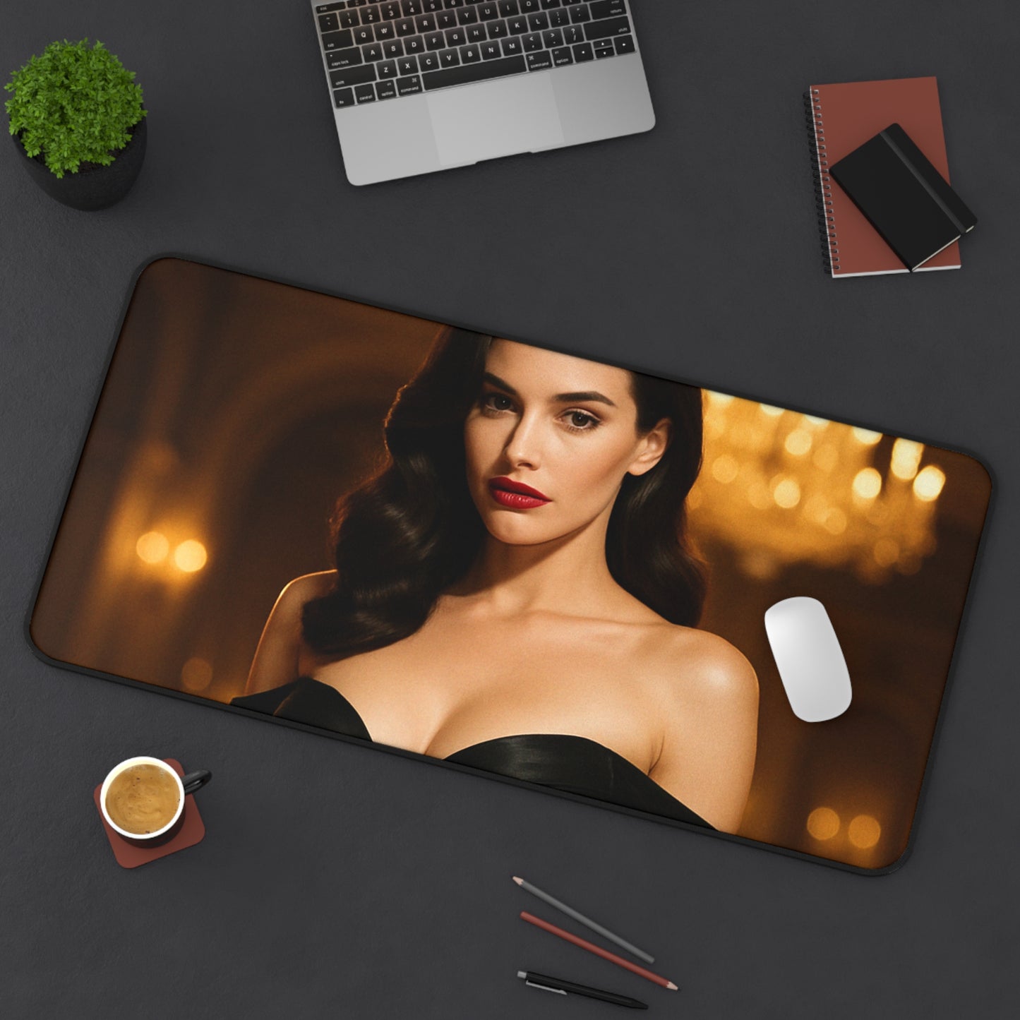 π€ Sorceress in Scarlet β Fantasy Desk Mat | Gothic Glam Collection