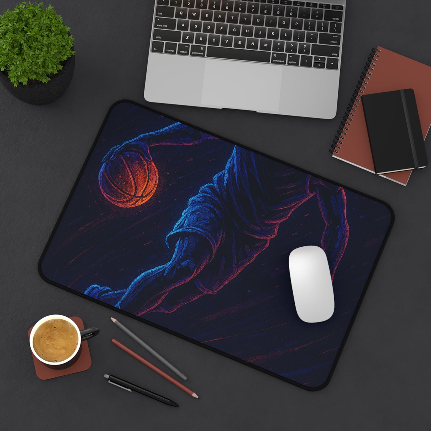 Basketball Gamer Desk Mat β Neon Energy for Every Move