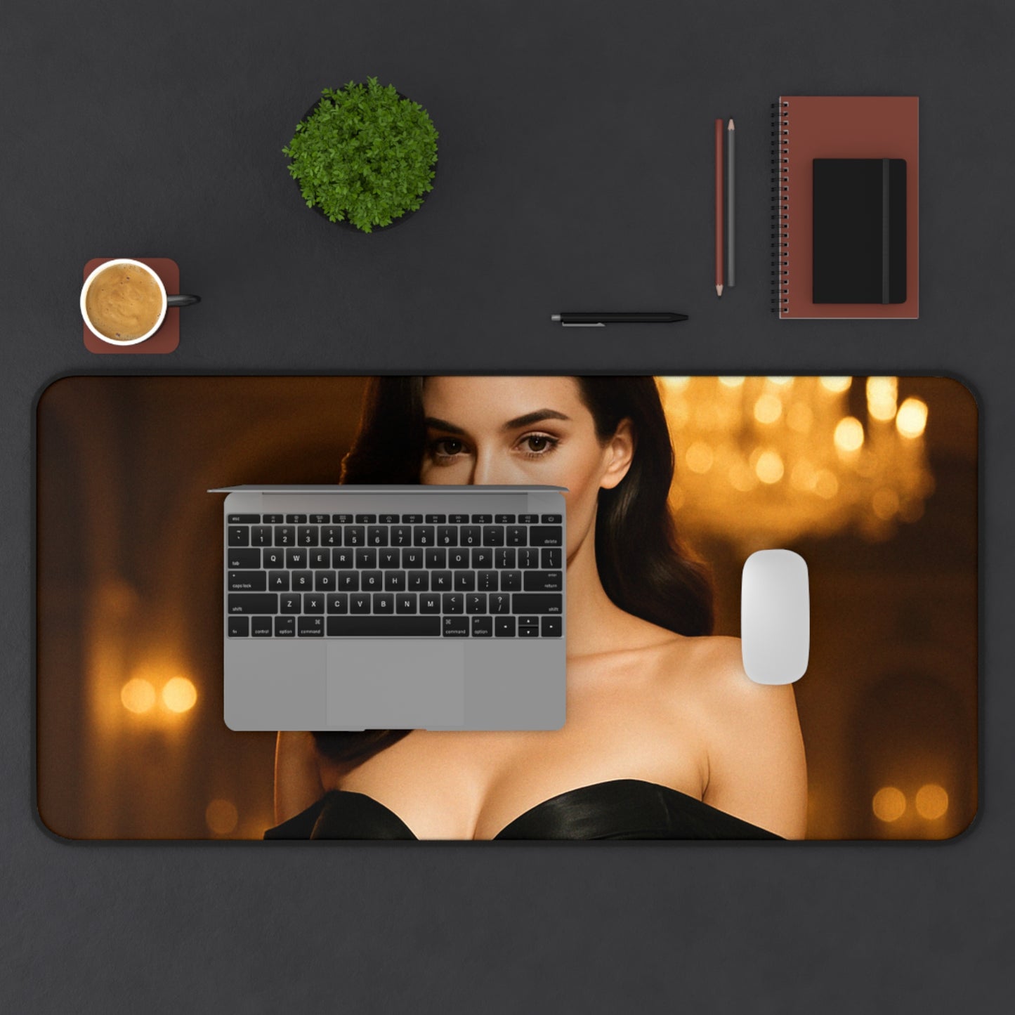 π€ Sorceress in Scarlet β Fantasy Desk Mat | Gothic Glam Collection