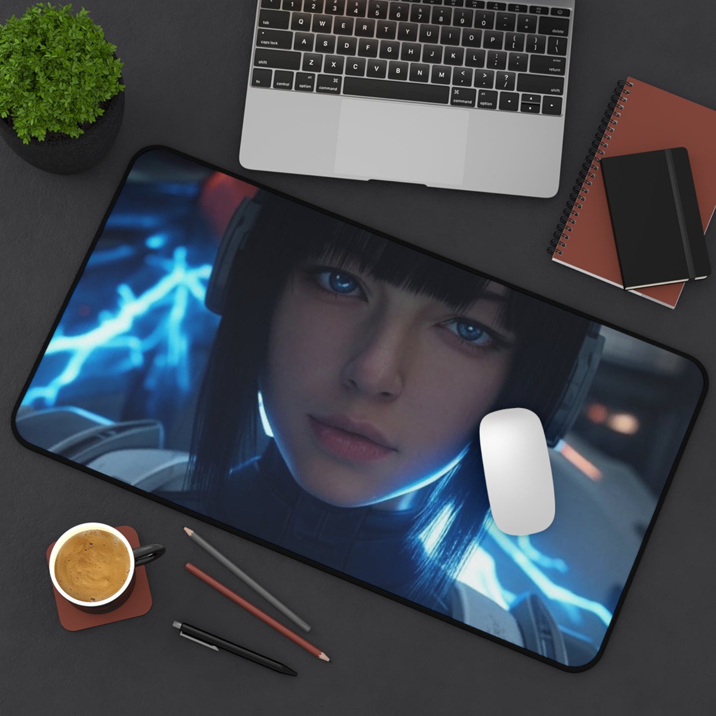 Aeloria Mecha Pilot Desk Mat - Vibrant Anime Gaming Pad in 3 Sizes
