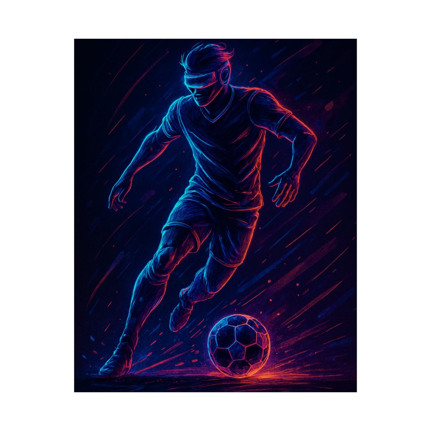 Futuristic Soccer Warrior Poster – Gamer Edition