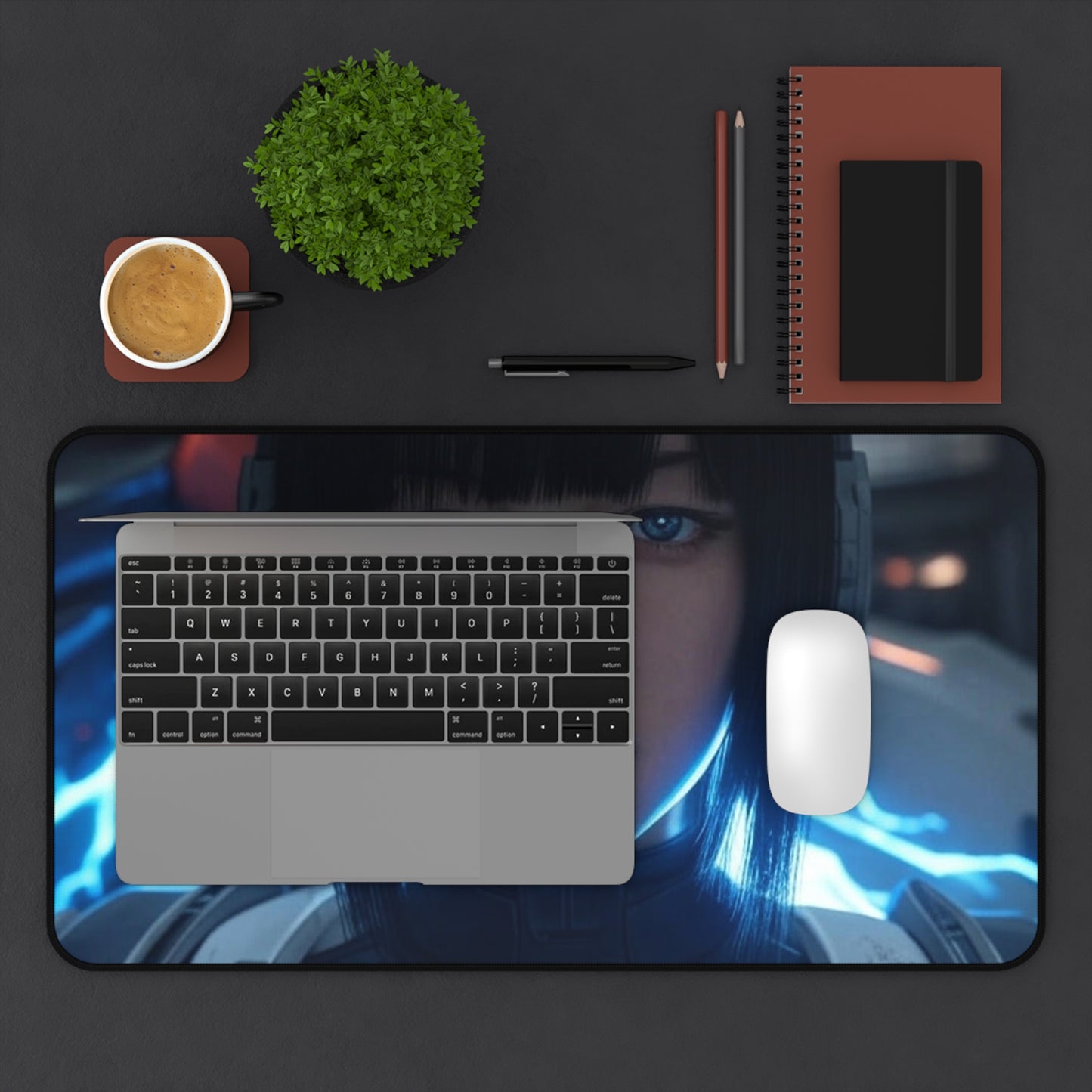 Aeloria Mecha Pilot Desk Mat - Vibrant Anime Gaming Pad in 3 Sizes