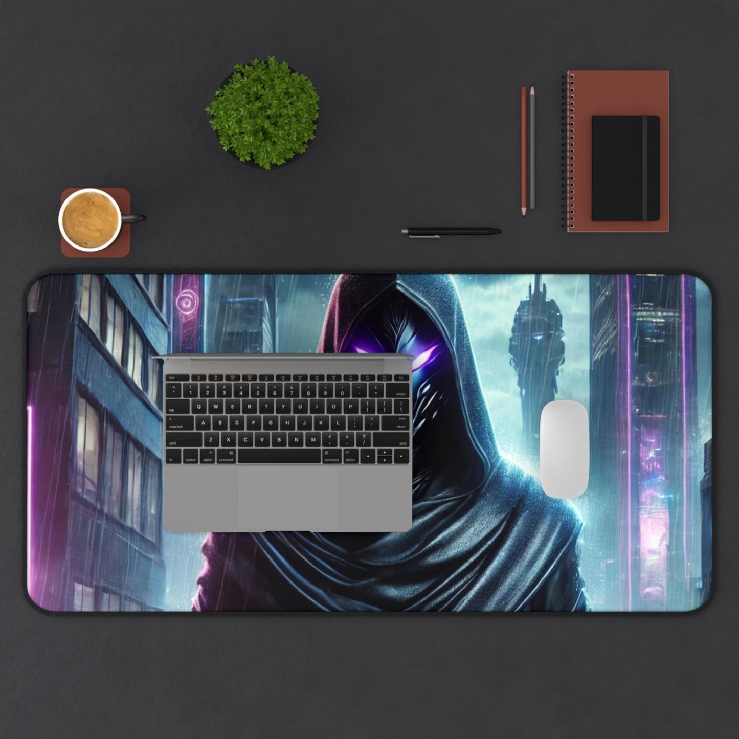 Wraith Cyberpunk Desk Mat – Elevate Your Space with Stealth and Style