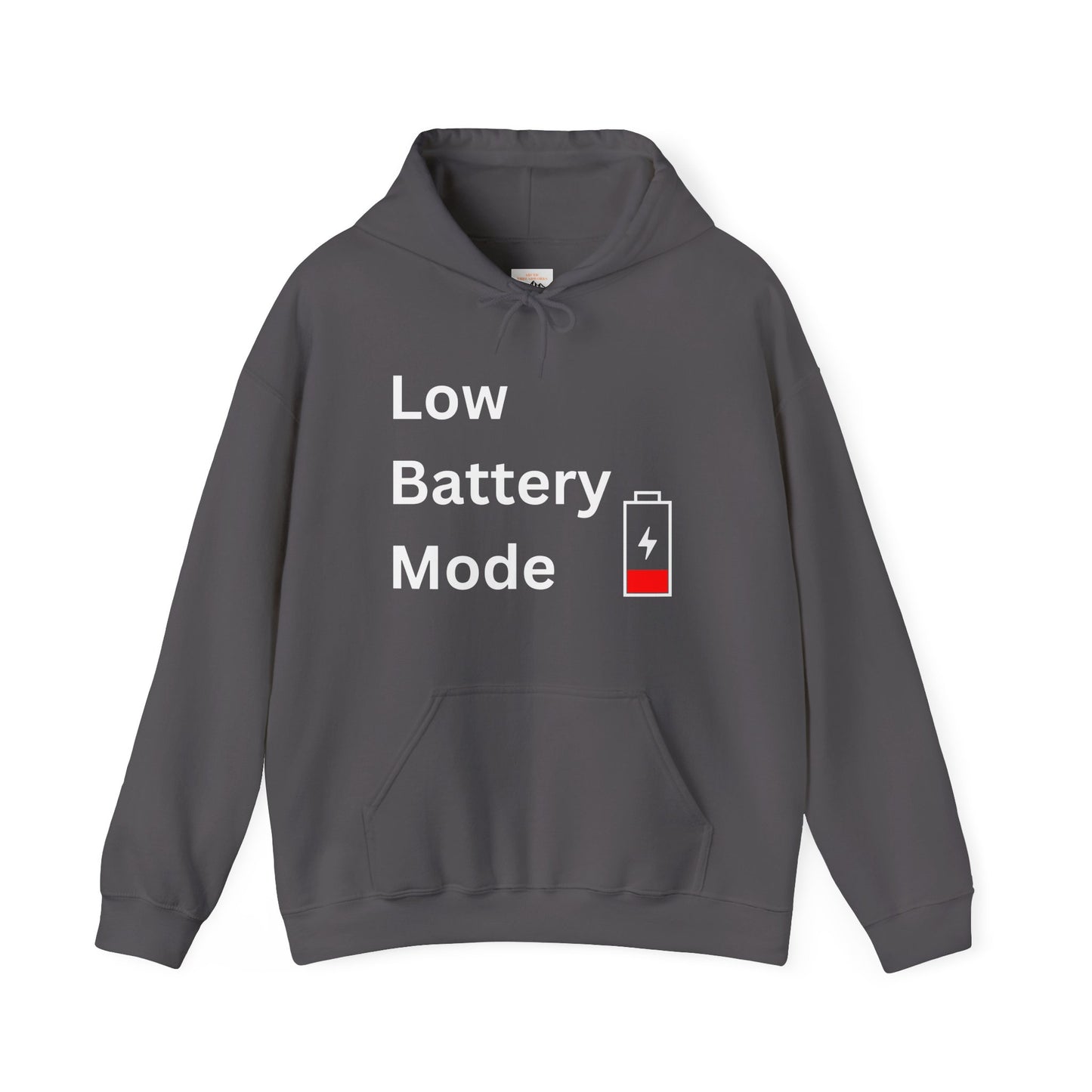 Low Battery Mode Hoodie - Unisex Heavy Blend™ Sweatshirt for Tech Lovers