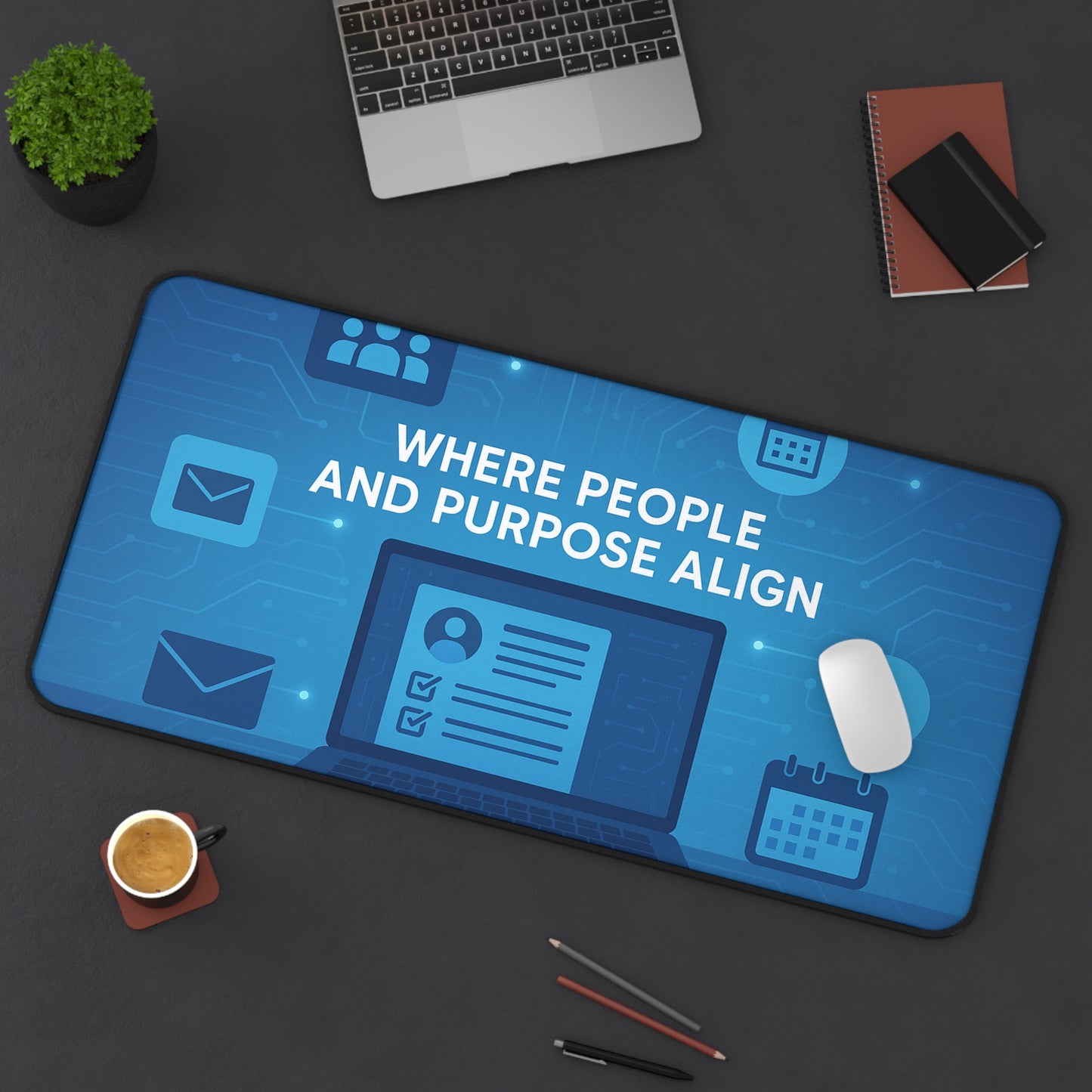 Inspirational Desk Mat, Office Decor, Motivational Desk Accessory, Work From Home Gift, Productivity Boost