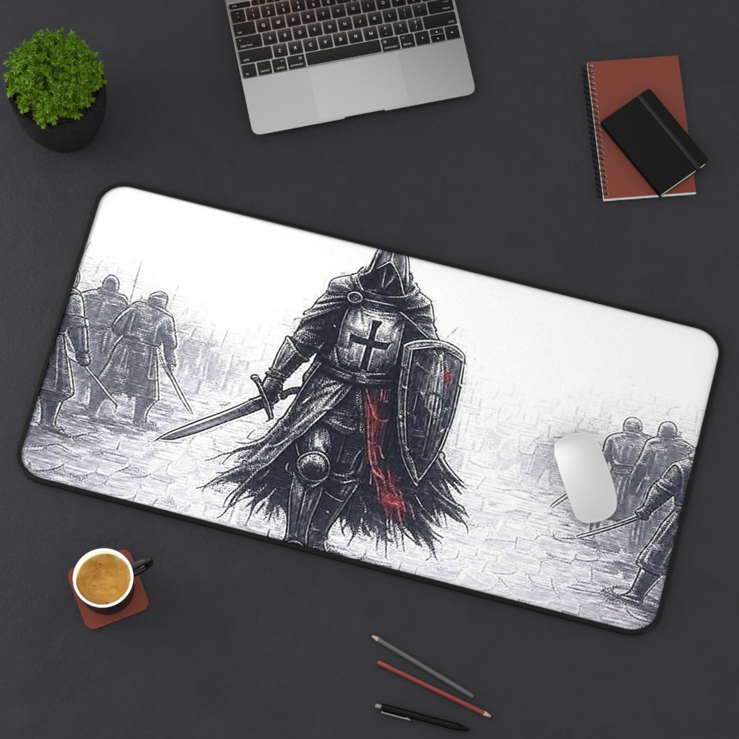 Knight's Adventure Desk Mat - Gaming & Office Decor