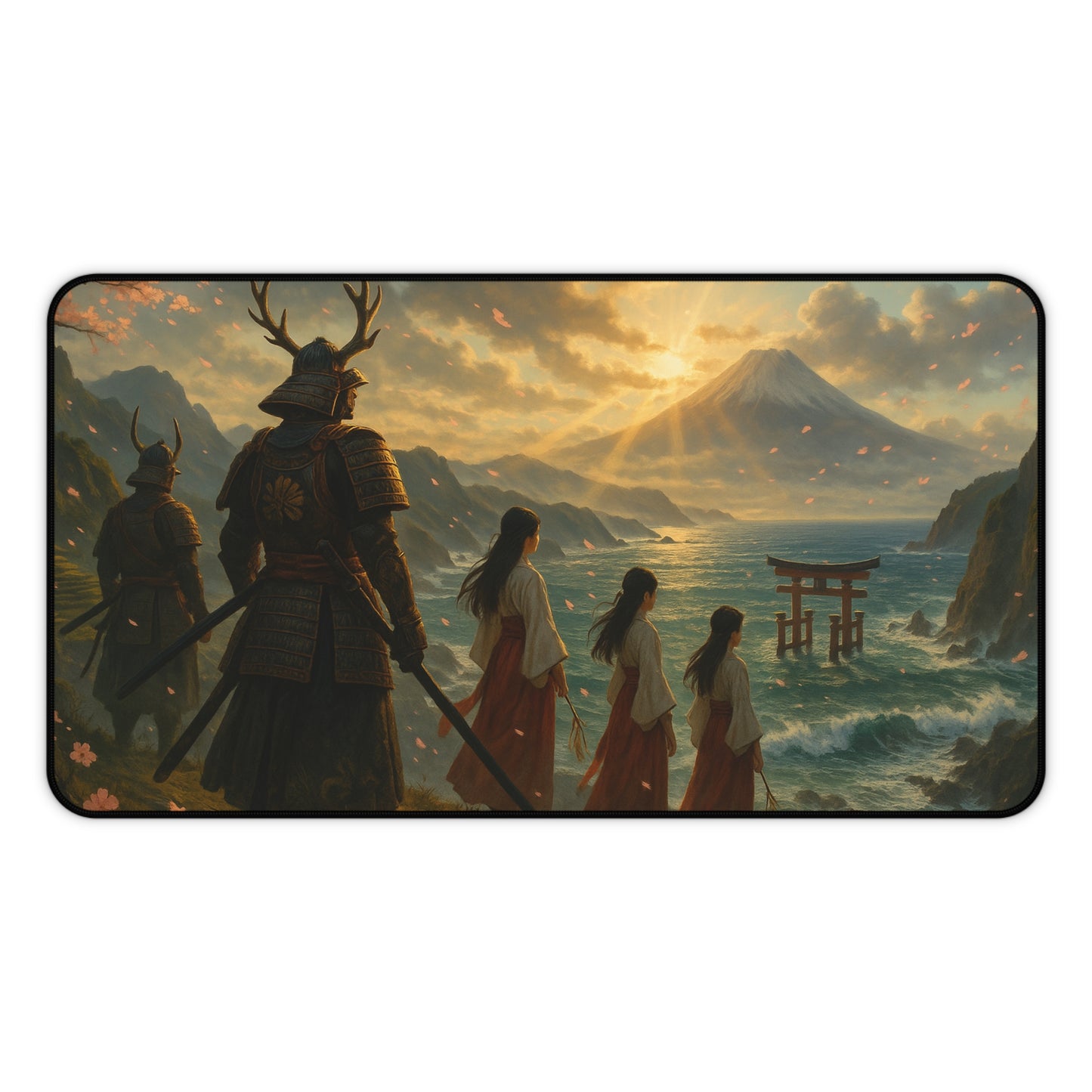 Desk Mat - Samurai Landscape Japan-Inspired Table Protector