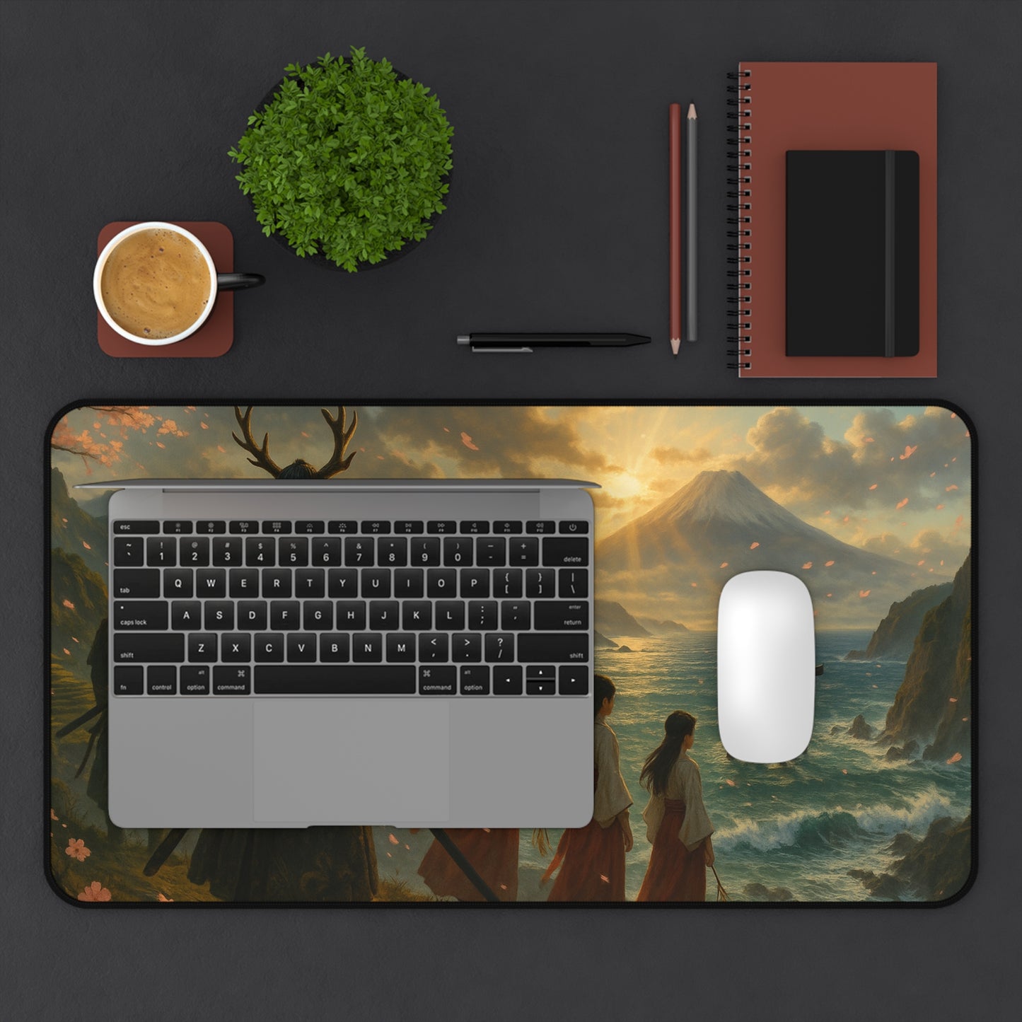 Desk Mat - Samurai Landscape Japan-Inspired Table Protector