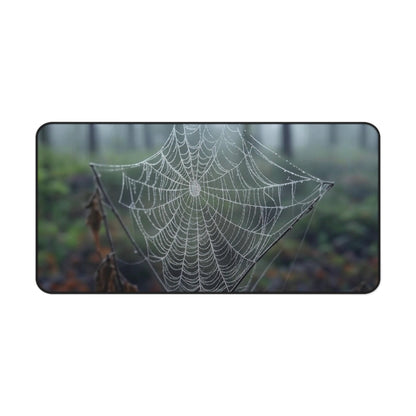 Nature-Inspired Desk Mat with Spider Web Design - Perfect for Home Office Decor