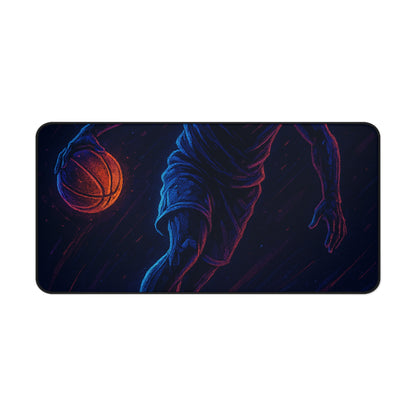 Basketball Gamer Desk Mat – Neon Energy for Every Move