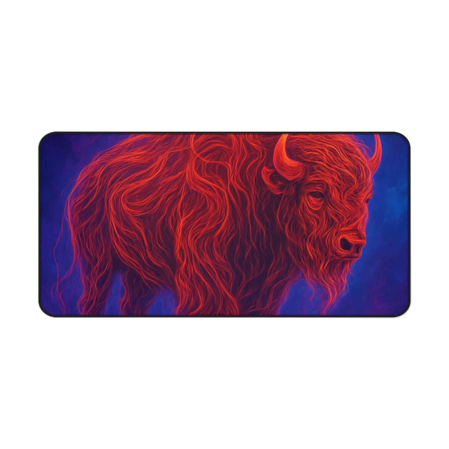 Vibrant Buffalo Desk Mat - Artistic Office Decor for Nature Lovers