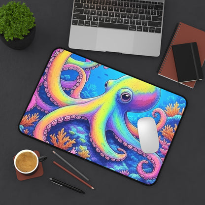 Desk Mat - Colorful Octopus - Nautical Office Decor