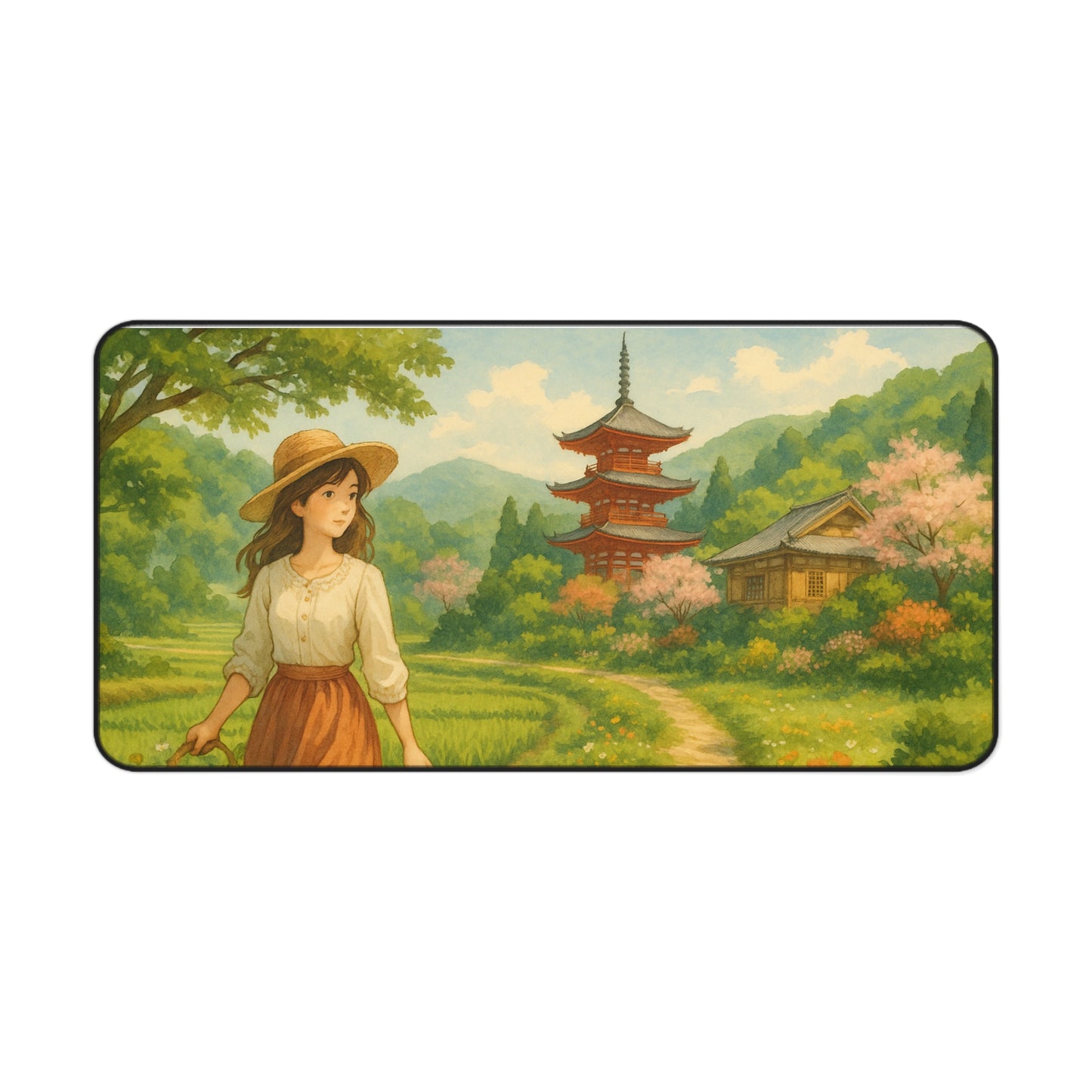 Serene Landscape Desk Mat - Perfect for Home Office, Gift for Nature Lovers, Eco-Friendly, Desk Accessory, Office Decor