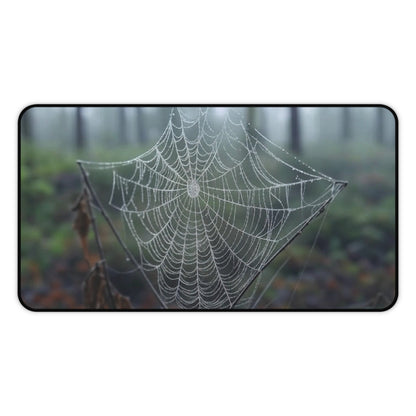 Nature-Inspired Desk Mat with Spider Web Design - Perfect for Home Office Decor