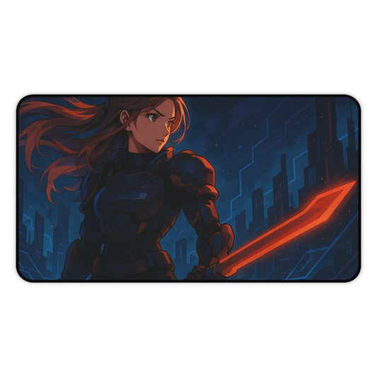 Futuristic Gamer Desk Mat - Stylish Mouse Pad for Gaming, Home Office, or Study - Perfect Gift for Tech Lovers, Nerds, and Gamers