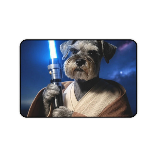 Cute Jedi Dog Desk Mat, Gaming Desk Pad, Office Decor, Personalized Gift for Dog Lovers, Star Wars Home Office Accessories