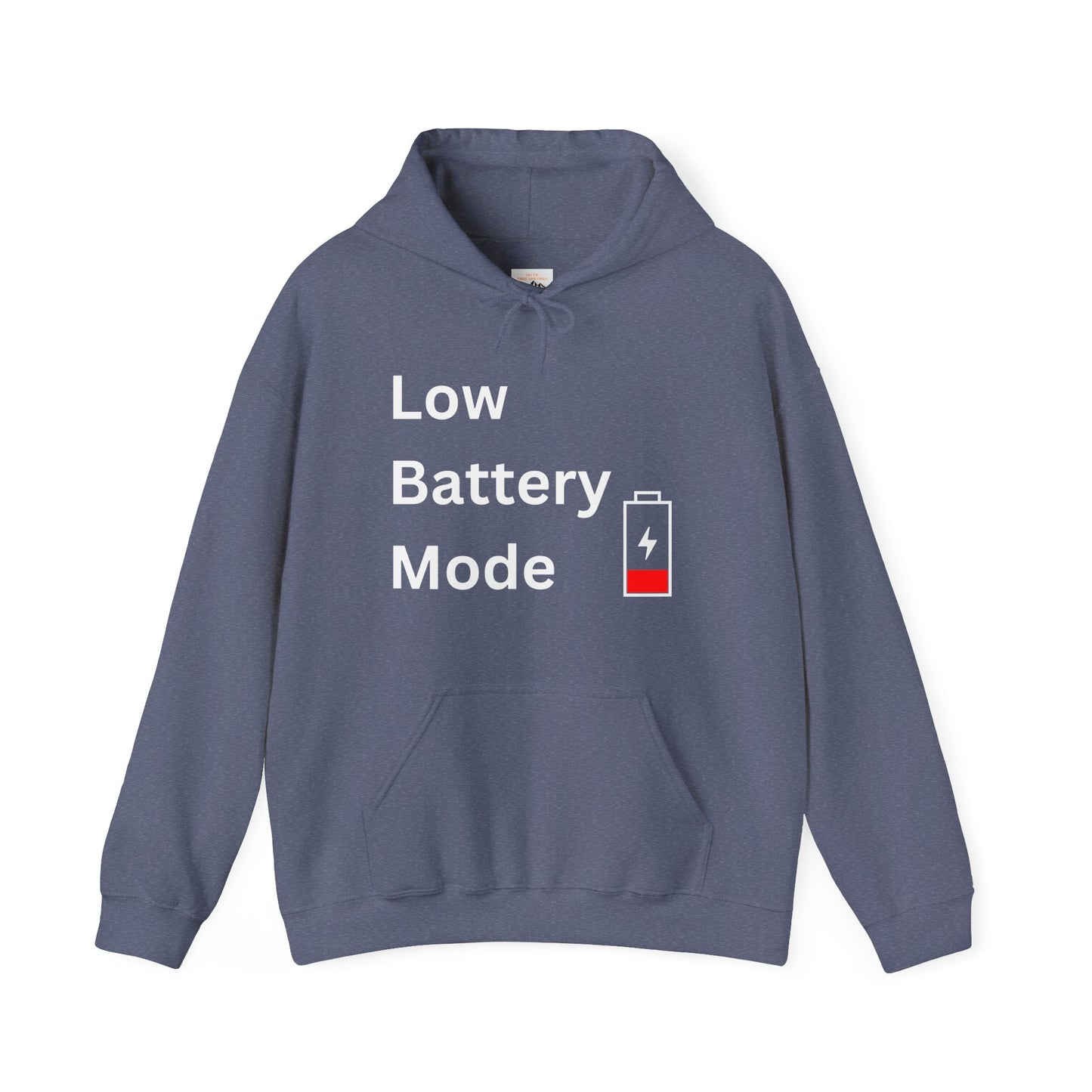 Low Battery Mode Hoodie - Unisex Heavy Blend™ Sweatshirt for Tech Lovers