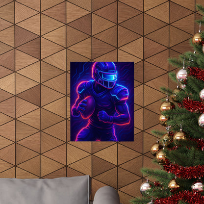 Transform Your Space with Our Matte Vertical Poster – Futuristic Football Gamer Edition